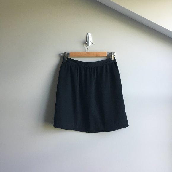 ⚪ Mossimo black knee-length skirt with pockets - Picture 1 of 10